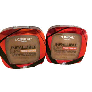 Loreal infallible 24hr fresh wear powder foundation #365 waterproof lot of 2